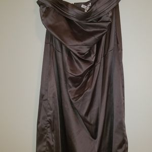 Silver one shoulder cocktail dress